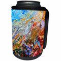 3dRose Alexis Photography - Abstracts - Colorful abstract texture of a heavily used artistic palette - Can Cooler Bottle Wrap (cc_271868)