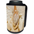 3dRose Alexis Photography - Food Honey - Wooden spoon in a thick white honey. Sweet healthy product - Can Cooler Bottle Wrap (cc_271877)