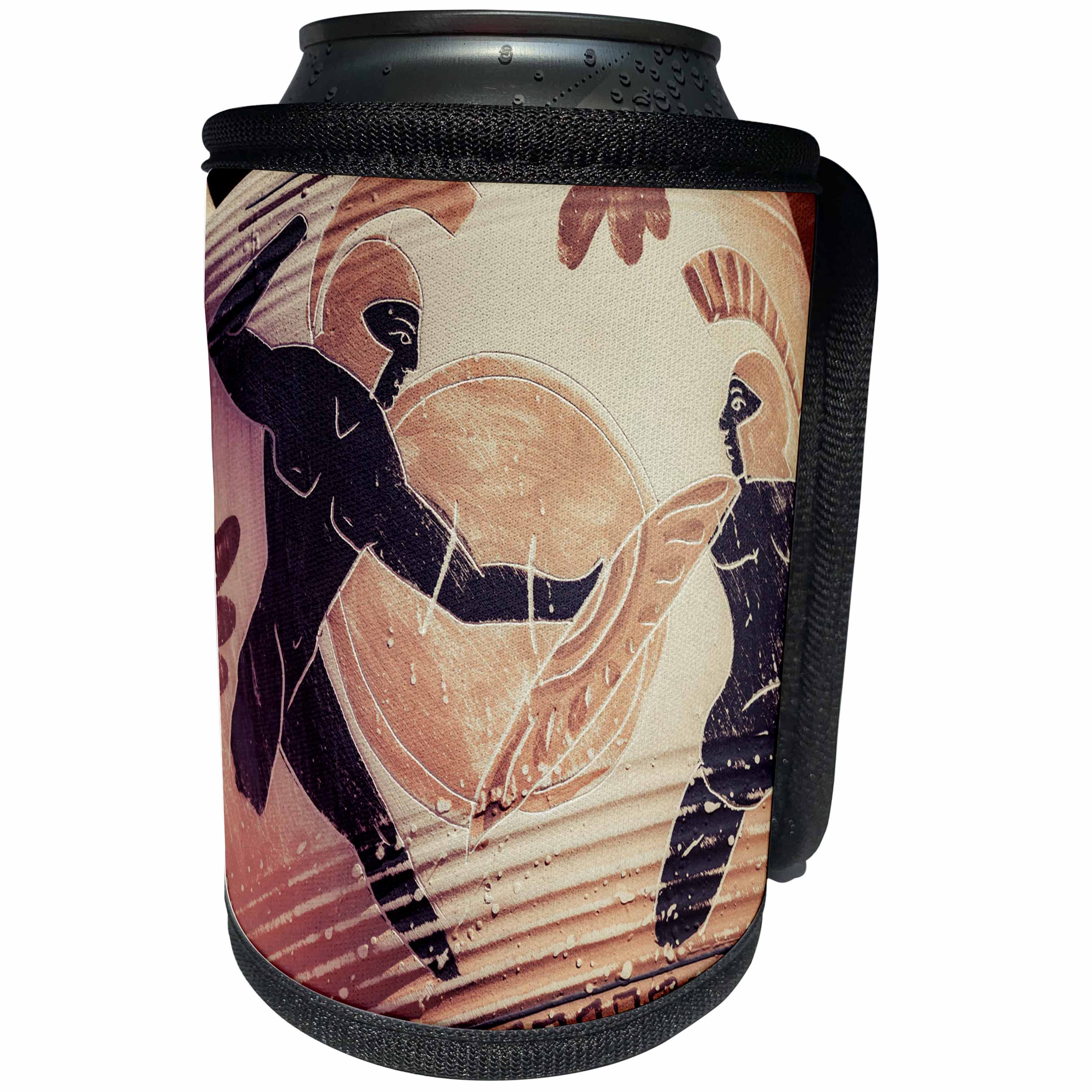 3dRose Alexis Photography - Objects Amphora - Details of painted models of ancient Greek amphora - Can Cooler Bottle Wrap (cc_271887)