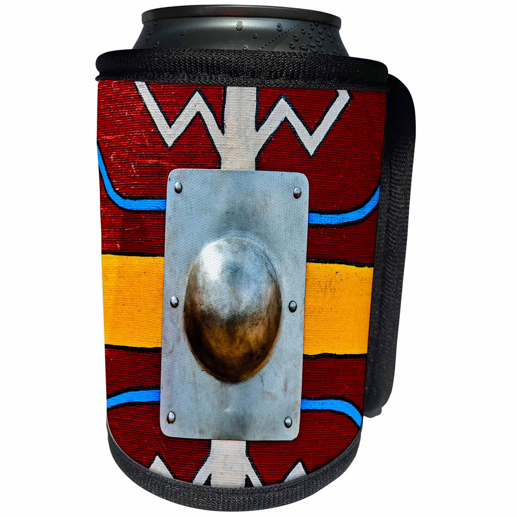 3dRose Alexis Photo-Art - Ancient - Detail of an ancient military shield. Photo art - Can Cooler Bottle Wrap (cc_271913)