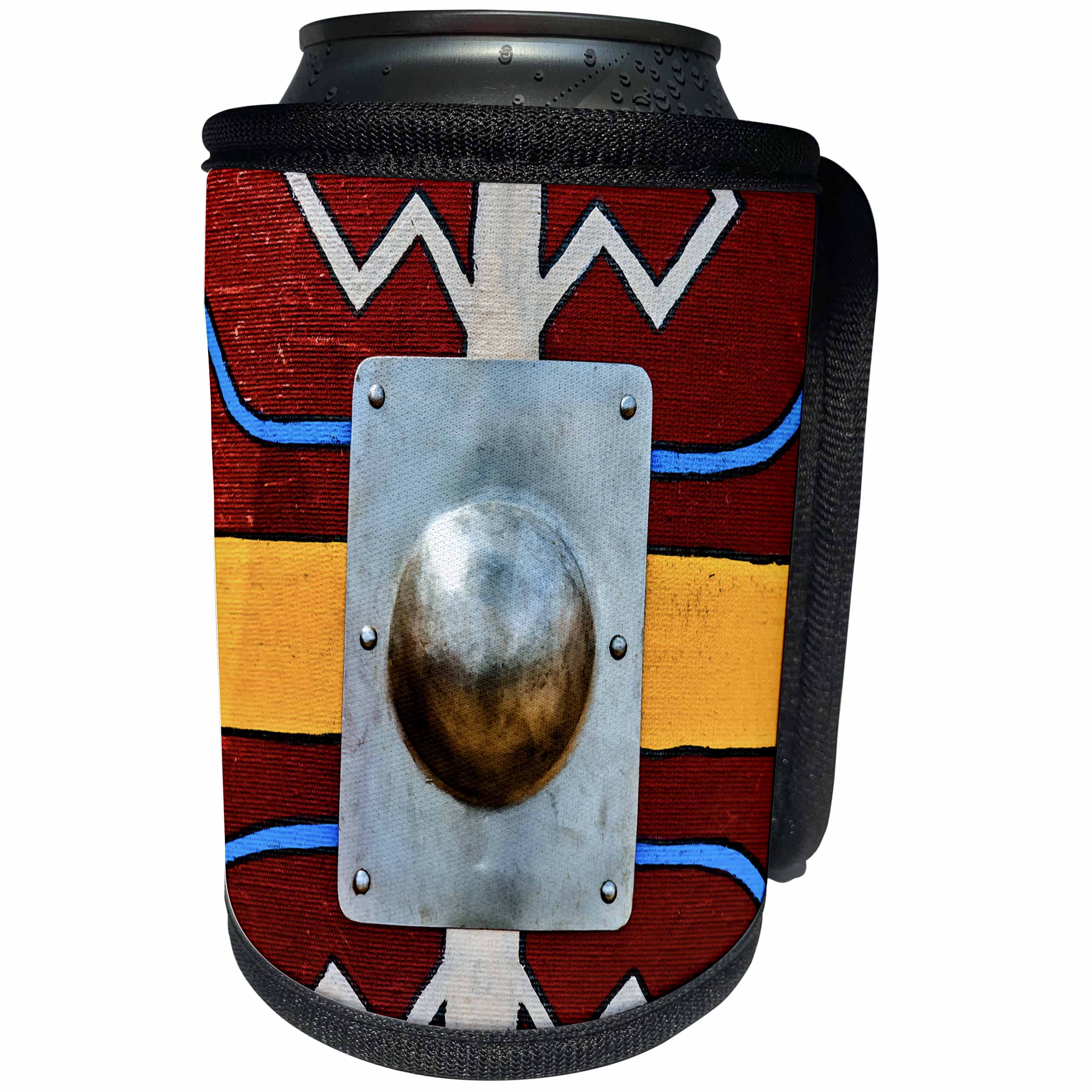 3dRose Alexis Photo-Art - Ancient - Detail of an ancient military shield. Photo art - Can Cooler Bottle Wrap (cc_271913)