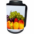 3dRose Alexis Photography - Food Fruit Mix - Colorful summer fruits on a white plate, white background - Can Cooler Bottle Wrap (cc_271928)