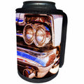 3dRose Alexis Photography - Transport Road - Headlights, bumper, front wheel of a vintage luxury car. Texture photo - Can Cooler Bottle Wrap (cc_271955)