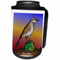 3dRose Mark Grace GRACEVISIONS Birds - BIRDS cactus wren 1 on white - Can Cooler Bottle Wrap (cc_27196)