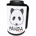 3dRose Alexis Design - Funny Panda - Panda dreamer funny panda face against the white background - Can Cooler Bottle Wrap (cc_271963)