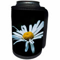 3dRose Alexis Photography - Flowers Daisy - White daisy flower against the black background - Can Cooler Bottle Wrap (cc_271973)