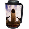 3dRose Alexis Photography - Transport Air - Abstracts of aviation - Vintage double engine aircraft, stylized photo - Can Cooler Bottle Wrap (cc_271983)