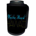 3dRose Alexis Design - American Beaches - American Beaches - Wailea Beach, Hawaii, blue, yellow color - Can Cooler Bottle Wrap (cc_272112)