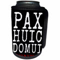 3dRose Alexis Design - Positive - Pax Huic Domui - Peace Be To This House in Latin on black - Can Cooler Bottle Wrap (cc_272117)