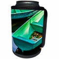 3dRose Alexis Photography - Transport Water - Water and leaves inside a green leisure boat. Golden autumn season - Can Cooler Bottle Wrap (cc_272167)