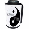 3dRose Alexis Design - Conceptual - Circular Taijitu Yin and Yang symbol on white background - Can Cooler Bottle Wrap (cc_272261)