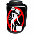 3dRose Mark Grace SCREAMNJENNY Urban Hazards - HAZARDS laundry hazard black sign 1 - Can Cooler Bottle Wrap (cc_27229)