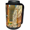 3dRose Alexis Photo-Art - Moscow City 2 - Artistic Moscow - Narrow city lane, huge skyscraper - Can Cooler Bottle Wrap (cc_272408)