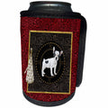 3dRose Beverly Turner Chinese New Year Design - Jack Russell Terriers, Round Shape, Sign Chinese, Tassel, Dots, Leaves - Can Cooler Bottle Wrap (cc_272653)