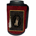 3dRose Beverly Turner Chinese New Year Design - German Shepard, Round Shape, Sign of Dog in Chinese, Tassel with Dots - Can Cooler Bottle Wrap (cc_272655)