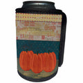 3dRose Beverly Turner Thanksgiving Design - Vintage Sign with Three Pumpkins - Can Cooler Bottle Wrap (cc_272663)