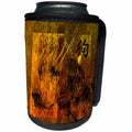 3dRose Beverly Turner Chinese New Year Design - Dalmatian Profile Orange, Brown Abstract, Sign of the Dog in Chinese - Can Cooler Bottle Wrap (cc_272687)