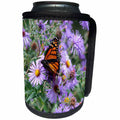 3dRose Bob Molchan Photography Nature - Butterfly Flowers Monarch Orange Purple - Can Cooler Bottle Wrap (cc_27269)