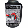 3dRose RinaPiro Biker Sayings - Bikes dont leak oil, they mark their territory. - Can Cooler Bottle Wrap (cc_272737)