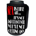 3dRose RinaPiro Sex Sayings - Sex is like air... its not important until youre not getting any. - Can Cooler Bottle Wrap (cc_272749)