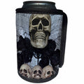 3dRose WhiteOaks Halloween Skulls - The Skulls One large skull and three small - Can Cooler Bottle Wrap (cc_27275)