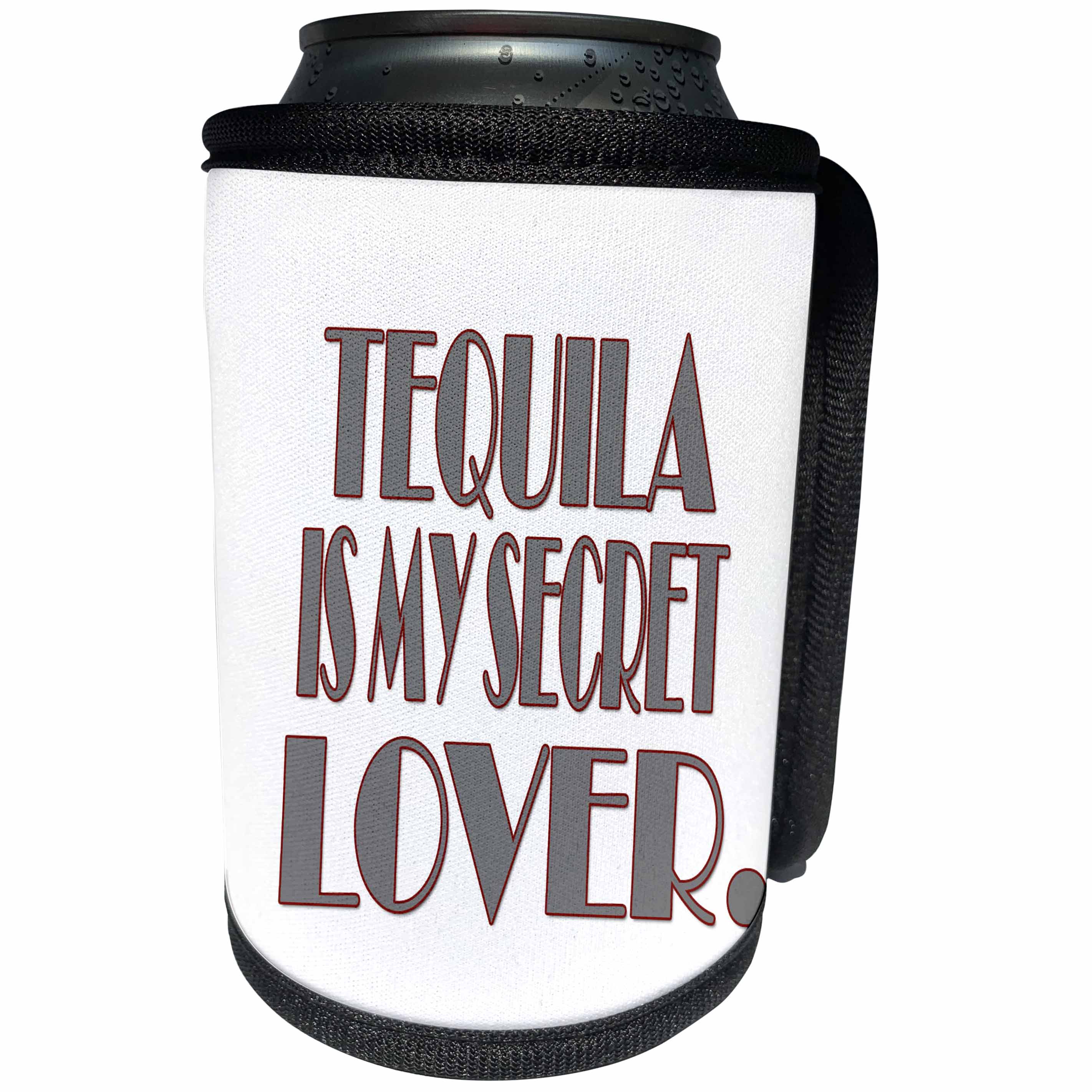 3dRose RinaPiro Alcohol Sayings - Tequila is my secret lover. - Can Cooler Bottle Wrap (cc_272754)