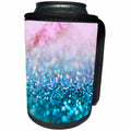 3dRose Uta Naumann Faux Glitter Pattern - Sparkling Teal Blue Luxury Shine Girly Elegant Mermaid Glitter - Can Cooler Bottle Wrap (cc_272847)