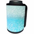 3dRose Uta Naumann Faux Glitter Pattern - Sparkling Teal Blue Luxury Shine Girly Elegant Mermaid Glitter - Can Cooler Bottle Wrap (cc_272850)