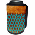 3dRose Uta Naumann Faux Glitter Pattern - Sparkling Teal Luxury Elegant Girly Trendy Mermaid Scales Glitter - Can Cooler Bottle Wrap (cc_272851)