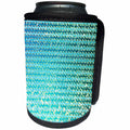 3dRose Uta Naumann Faux Glitter Pattern - Sparkling Teal Luxury Elegant Mermaid Sea Ocean Waves - Can Cooler Bottle Wrap (cc_272858)