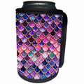 3dRose Uta Naumann Faux Glitter Pattern - Multicolor Girly Trend Pink Luxury Elegant Mermaid Scales Glitter - Can Cooler Bottle Wrap (cc_272859)