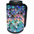 3dRose Uta Naumann Faux Glitter Pattern - Multicolor Trend Pink Luxury Elegant Mermaid Scales Glitter - Can Cooler Bottle Wrap (cc_272860)