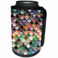 3dRose Uta Naumann Faux Glitter Pattern - Multicolor Girly Trend Pink Luxury Elegant Mermaid Scales Glitter - Can Cooler Bottle Wrap (cc_272865)