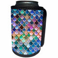3dRose Uta Naumann Faux Glitter Pattern - Multicolor Trend Pink Luxury Elegant Mermaid Scales Glitter - Can Cooler Bottle Wrap (cc_272866)