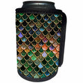 3dRose Uta Naumann Faux Glitter Pattern - Multicolor Girly Trend Pink Elegant Mermaid Scales Glitter - Can Cooler Bottle Wrap (cc_272868)