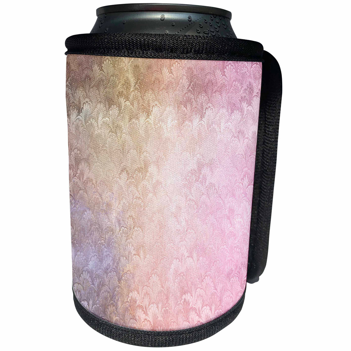 3dRose Uta Naumann Faux Glitter Pattern - Girly Trend Pink Mermaid Scales Glitter Glamor - Can Cooler Bottle Wrap (cc_272869)