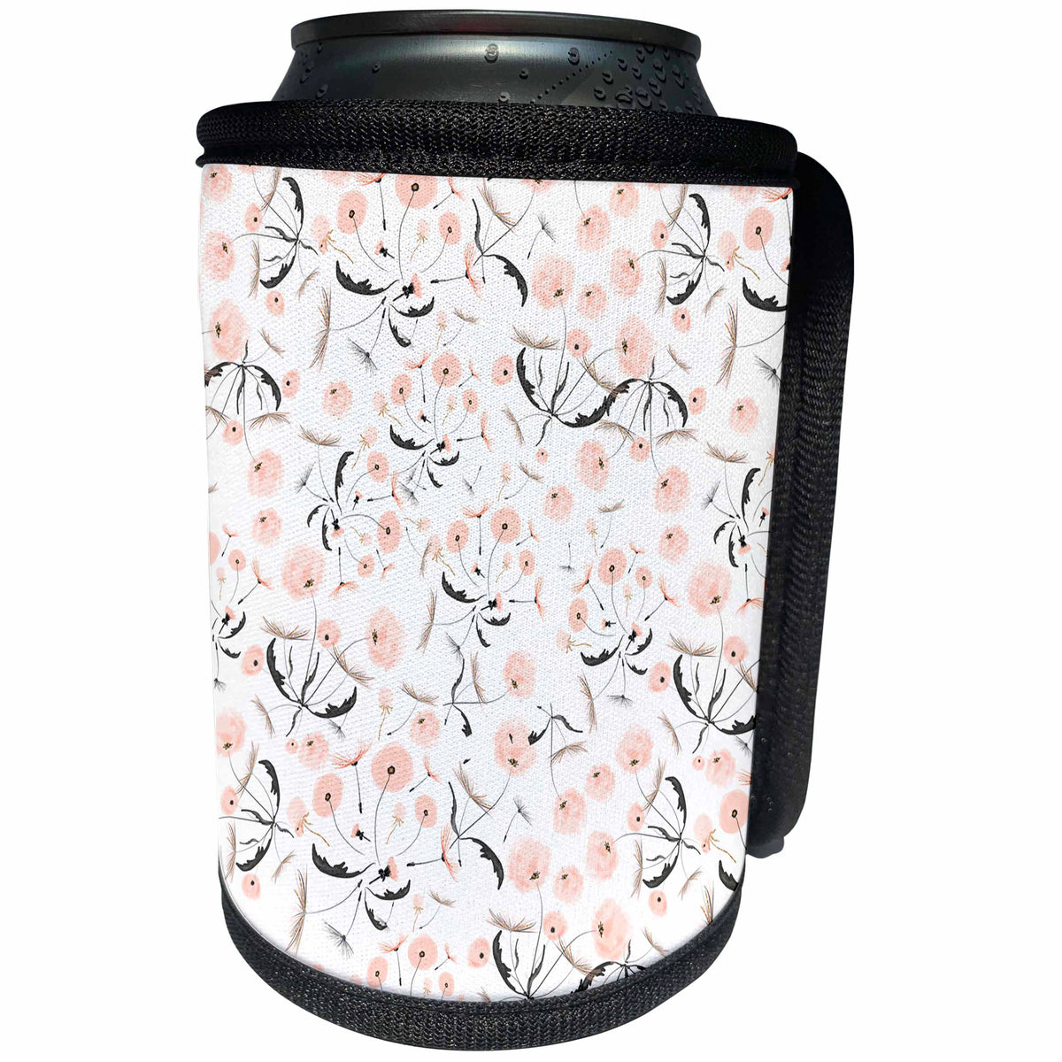 3dRose Uta Naumann Pattern - Luxury Shiny Elegant Rose Gold Dandelion Flower Pattern - Can Cooler Bottle Wrap (cc_272873)