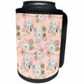3dRose Uta Naumann Pattern - Simply Scandinavian Abstract Pink Flower Pattern - Can Cooler Bottle Wrap (cc_272875)