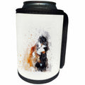 3dRose Uta Naumann Watercolor Illustration Animal - Trendy Cute Animal Dog Watercolor Illustration-Bernese Mountain Dog - Can Cooler Bottle Wrap (cc_272879)