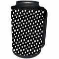 3dRose Uta Naumann Pattern - Cute Girly Trendy Polka Dot Pattern on Black-White Large Dots - Can Cooler Bottle Wrap (cc_272892)
