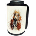 3dRose Uta Naumann Watercolor Illustration Animal - Cute Animal Dog Watercolor Illustration-Beagle - Can Cooler Bottle Wrap (cc_272909)