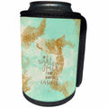 3dRose Uta Naumann Sayings and Typography - The Right Path is Not-Trendy Girly Glitter Motivation Words on Mint - Can Cooler Bottle Wrap (cc_272939)