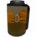 3dRose Beverly Turner Satin Ribbon Design - Caramel Ribbon - Can Cooler Bottle Wrap (cc_27298)