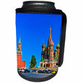 3dRose Alexis Photo-Art - Moscow City 2 - Moscow city art. The Kremlin Spassky tower and St. Basils cathedral - Can Cooler Bottle Wrap (cc_273027)