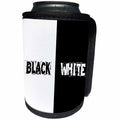 3dRose Alexis Design - Conceptual - The principle of relativity. Black and white - Can Cooler Bottle Wrap (cc_273048)