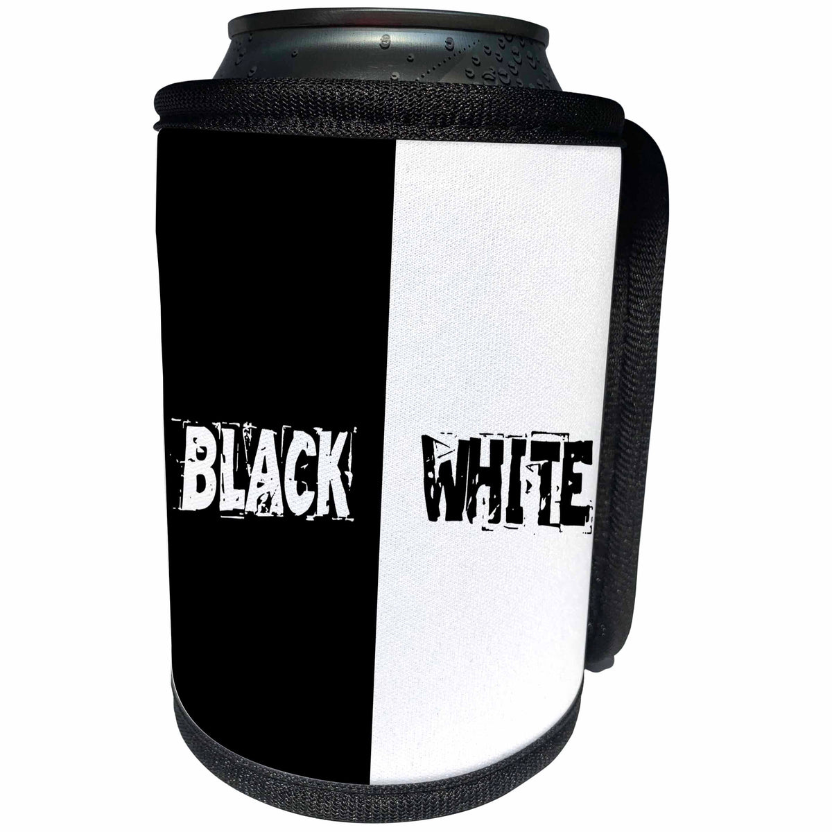 3dRose Alexis Design - Conceptual - Black and white, principle of relativity - Can Cooler Bottle Wrap (cc_273049)