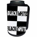 3dRose Alexis Design - Conceptual - Black and white squares, principle of relativity - Can Cooler Bottle Wrap (cc_273051)