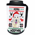 3dRose Carsten Reisinger - Illustrations - Merry Woofmas Labrador Retriever Dog Christmas Gift - Can Cooler Bottle Wrap (cc_273107)