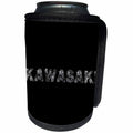 3dRose Alexis Design - Japan - Kawasaki decorative text - white on black - Can Cooler Bottle Wrap (cc_273183)