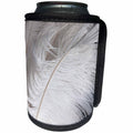3dRose Alexis Photography - Objects - Ostrich feathers of beige and white colors - Can Cooler Bottle Wrap (cc_273283)